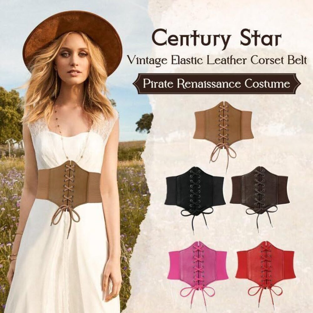 Womens Pirate Renaissance Corset Belt Accessoriess Lace-up Waist Belt 9447 - Picture 4 of 4